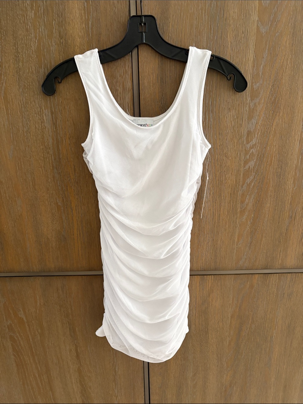 White Ruched Bodycon Dress